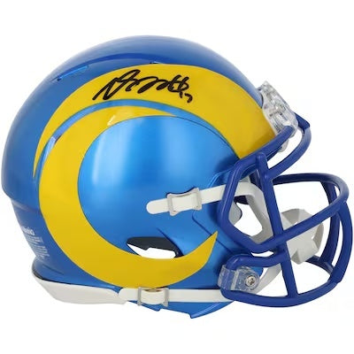 Fanatics Davante Adams Rams Autographed Riddell Speed Mini Helmet