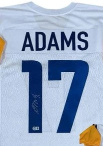 Los Angeles Rams Davante Adams Autographed White Jersey Beckett BAS