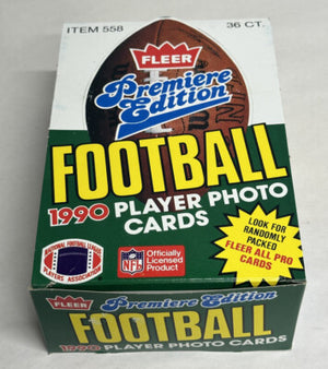 1990 Fleer Football Premier Edition Wax Box 36 Packs Sealed New NFL