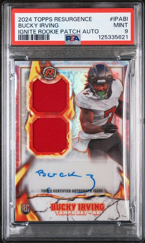 2024 TOPPS RESURGENCE IGNITE ROOKIE PATCH AUTOGRAPHS BUCKY IRVING PSA 9