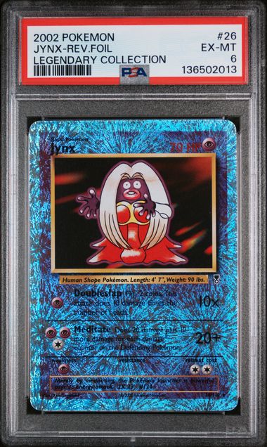 2002 POKEMON LEGENDARY COLLECTION #26 JYNX-REV.FOIL LEGENDARY COLLECTION PSA 6