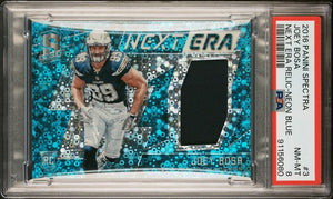 2016 PANINI SPECTRA NEXT ERA RELIC JOEY BOSA NEXT ERA RELIC-NEON BLUE /99 PSA 8