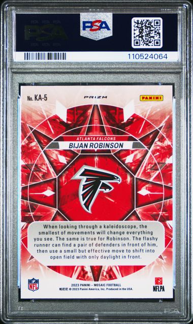 2023 PANINI MOSAIC KALEIDOSCOPIC #KA5 BIJAN ROBINSON ROOKIE PSA 10