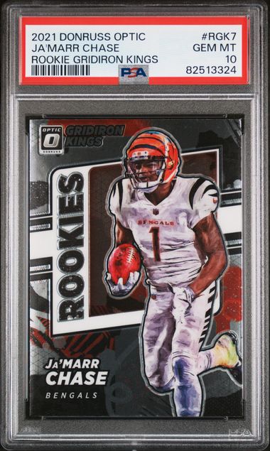 2021 Panini Donruss Optic Rookie Gridiron Kings Ja'Marr Chase #RGK7 PSA 10