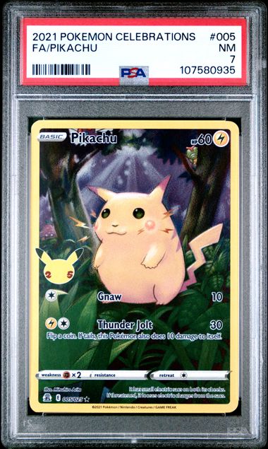 2021 POKEMON CELEBRATIONS PIKACHU 005/025 PSA 7