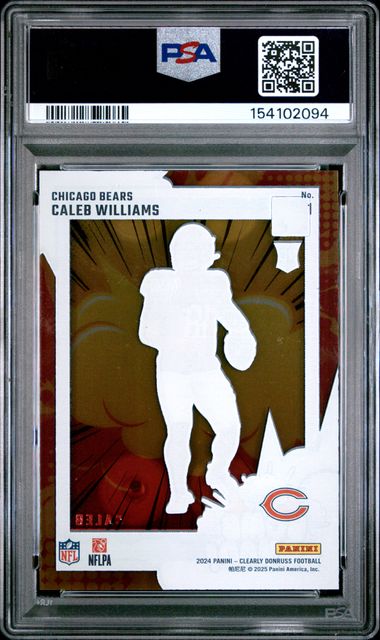 2024 PANINI CLEARLY DONRUSS CLEARLY BOMB SQUAD #1 CALEB WILLIAMS RC PSA 9