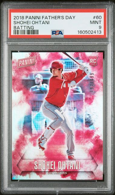 2018 PANINI FATHER'S DAY #60 SHOHEI OHTANI BATTING ROOKIE /399 PSA 9