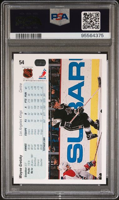 1990 UPPER DECK FRENCH #54 WAYNE GRETZKY PSA 7