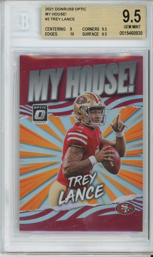 2021 Optic Trey Lance My House BGS 9.5 Gem Mint